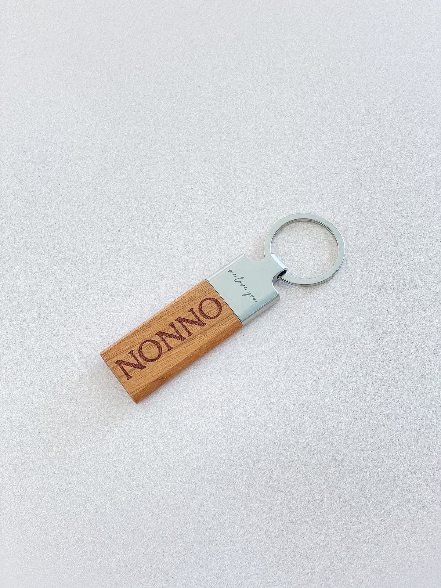 Timber & Stainless Keyring