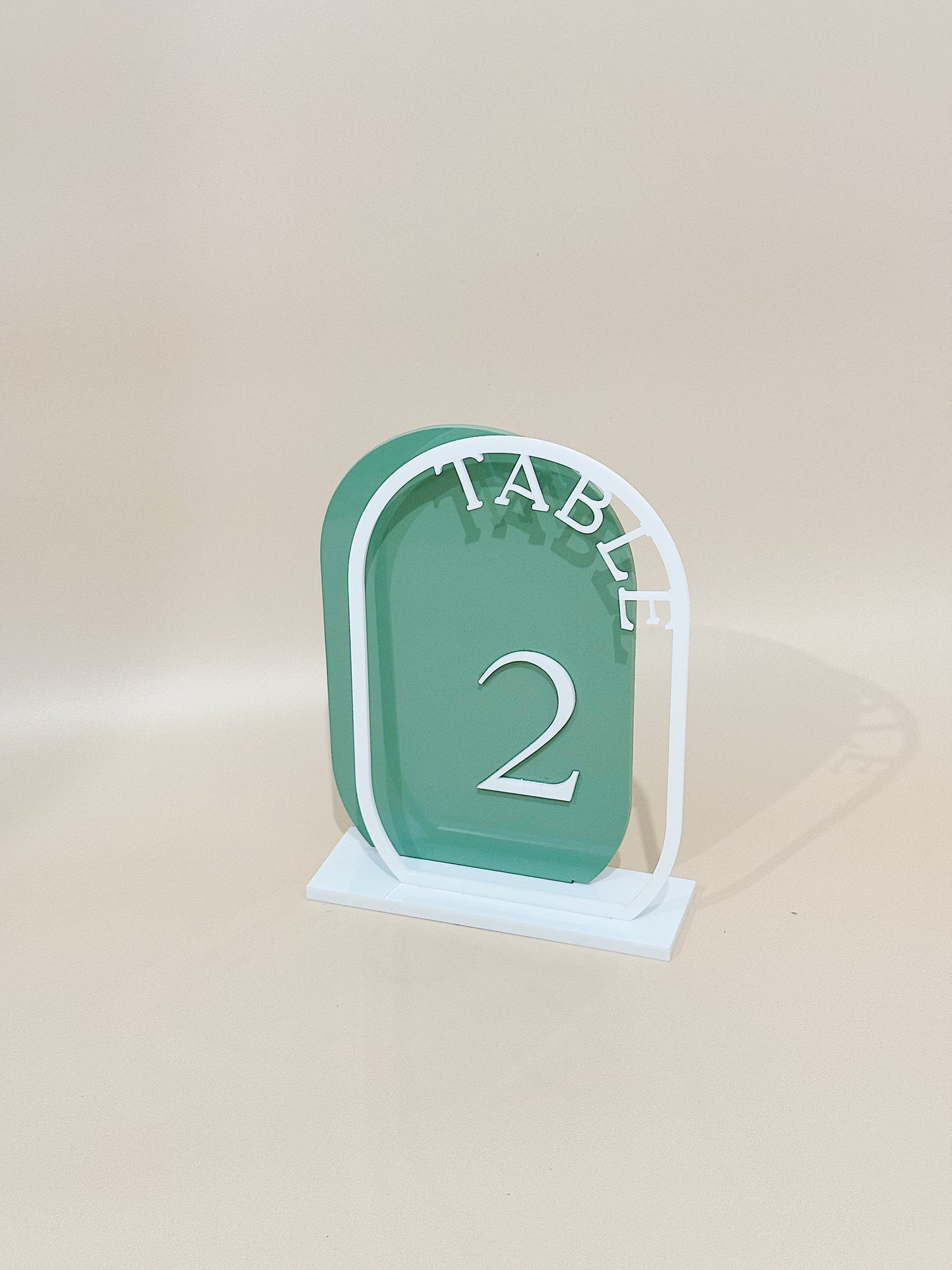 Green table numbers