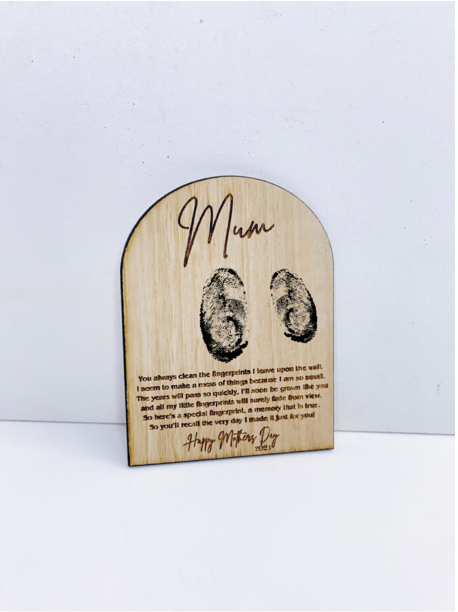 Finger print fridge magnet