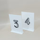 White & black table numbers