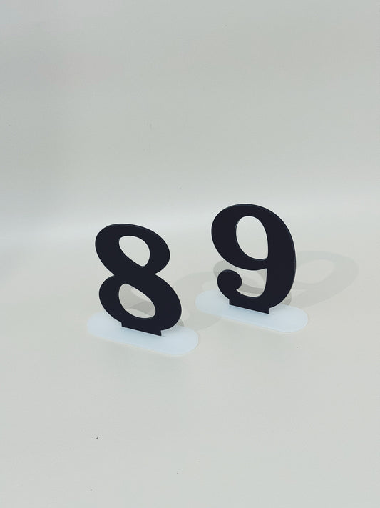 Single standing table numbers