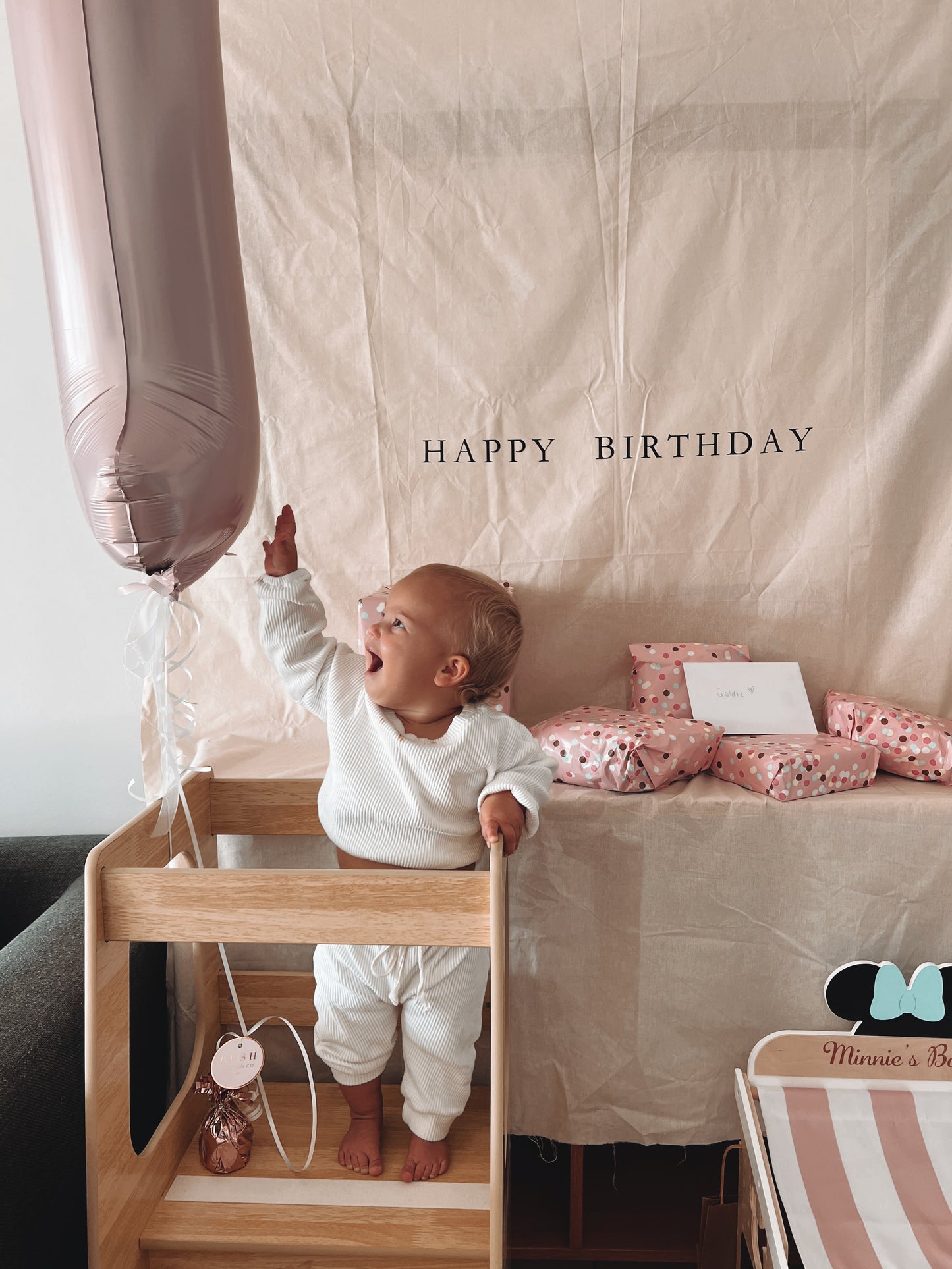Happy Birthday Material Sign