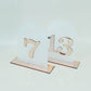 Rose gold table numbers