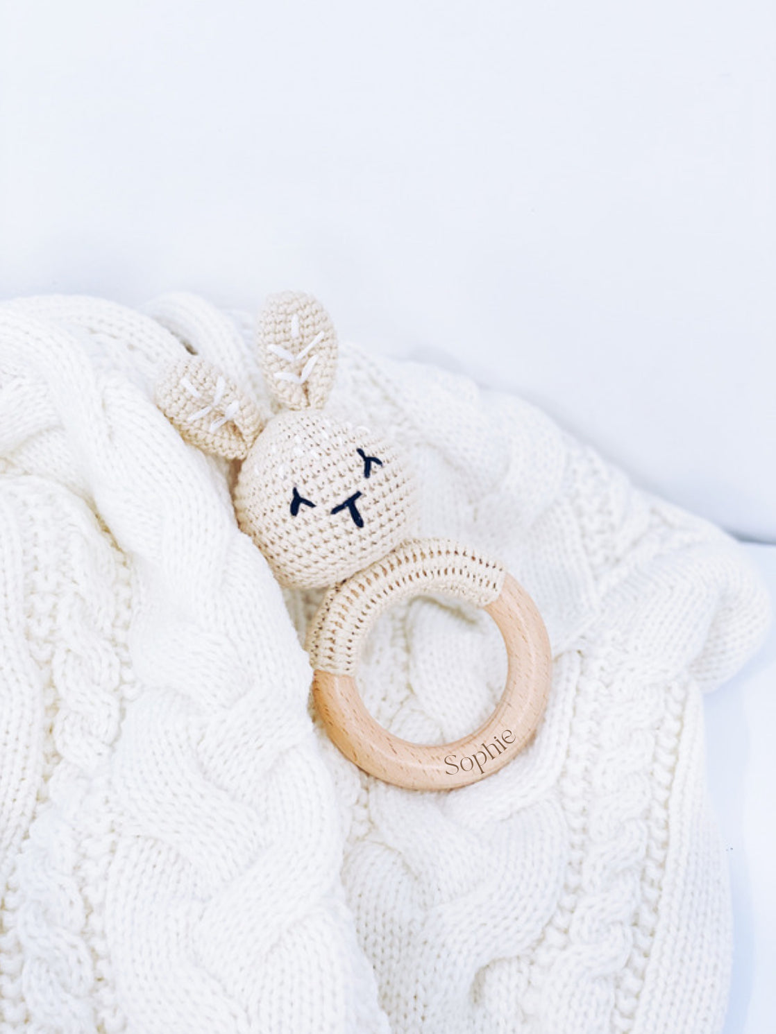 Knitted Bunny Rattle