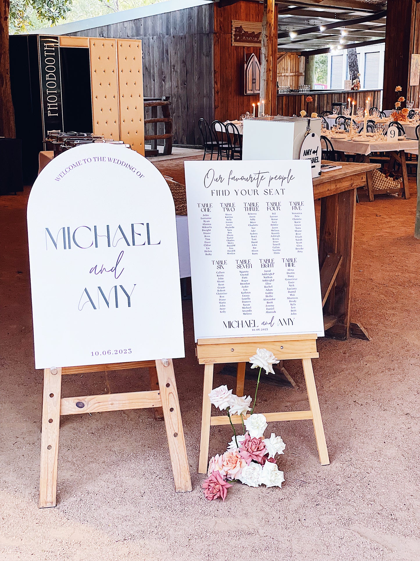 Wedding Welcome Sign & Seating Plan Combo