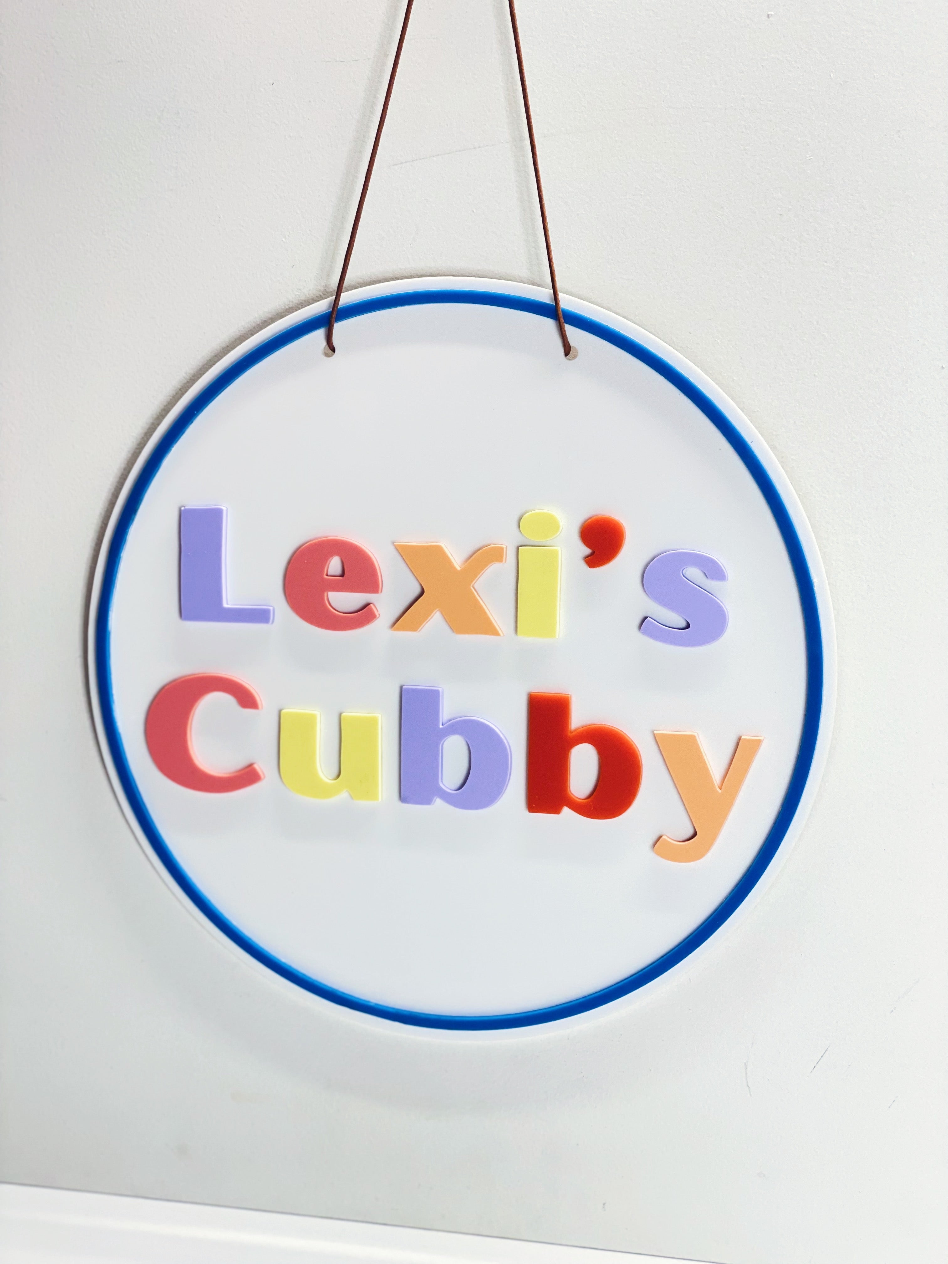 Cubby Sign KMF Crafts