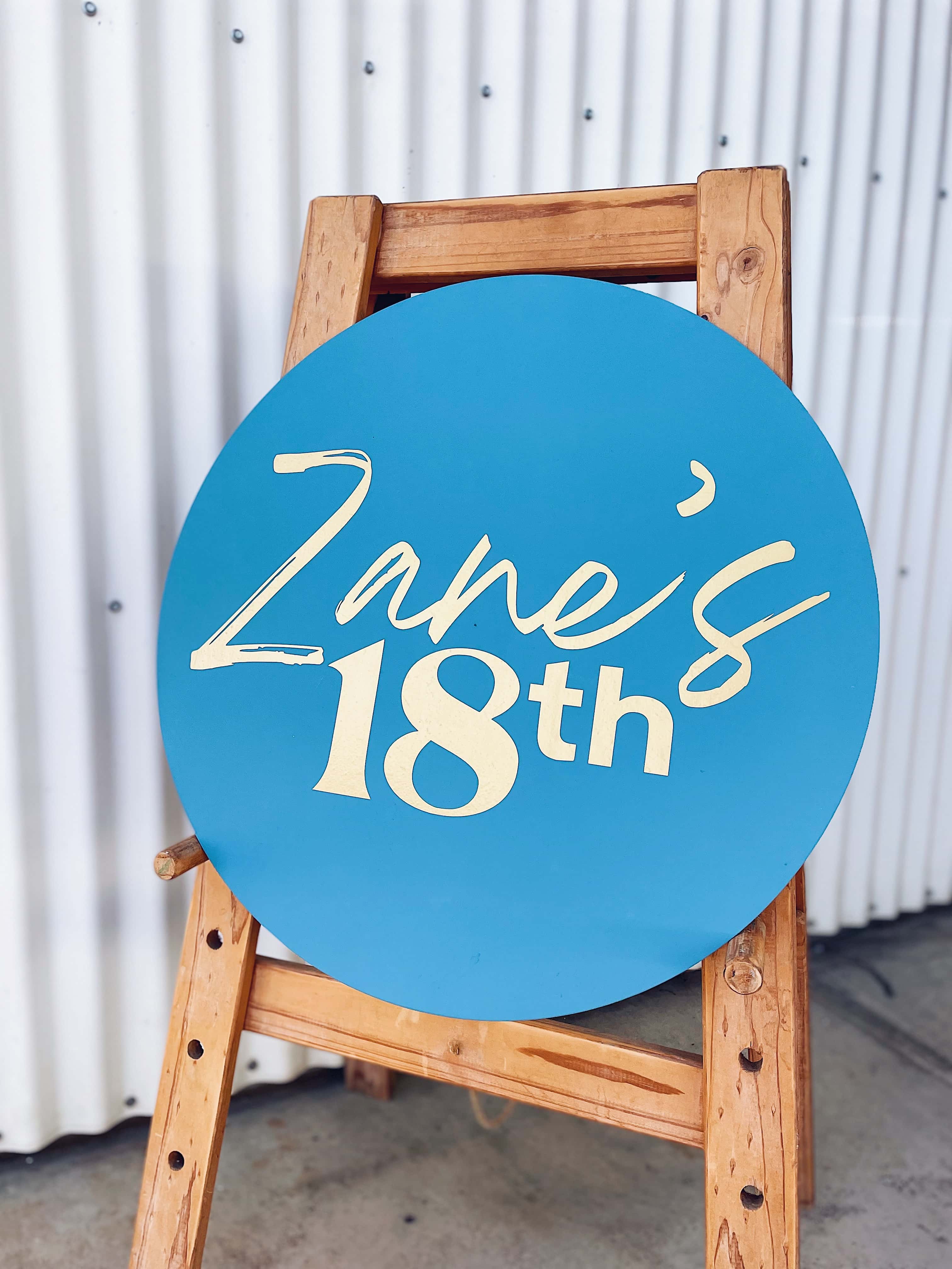Round Celebration Sign – KMF Crafts