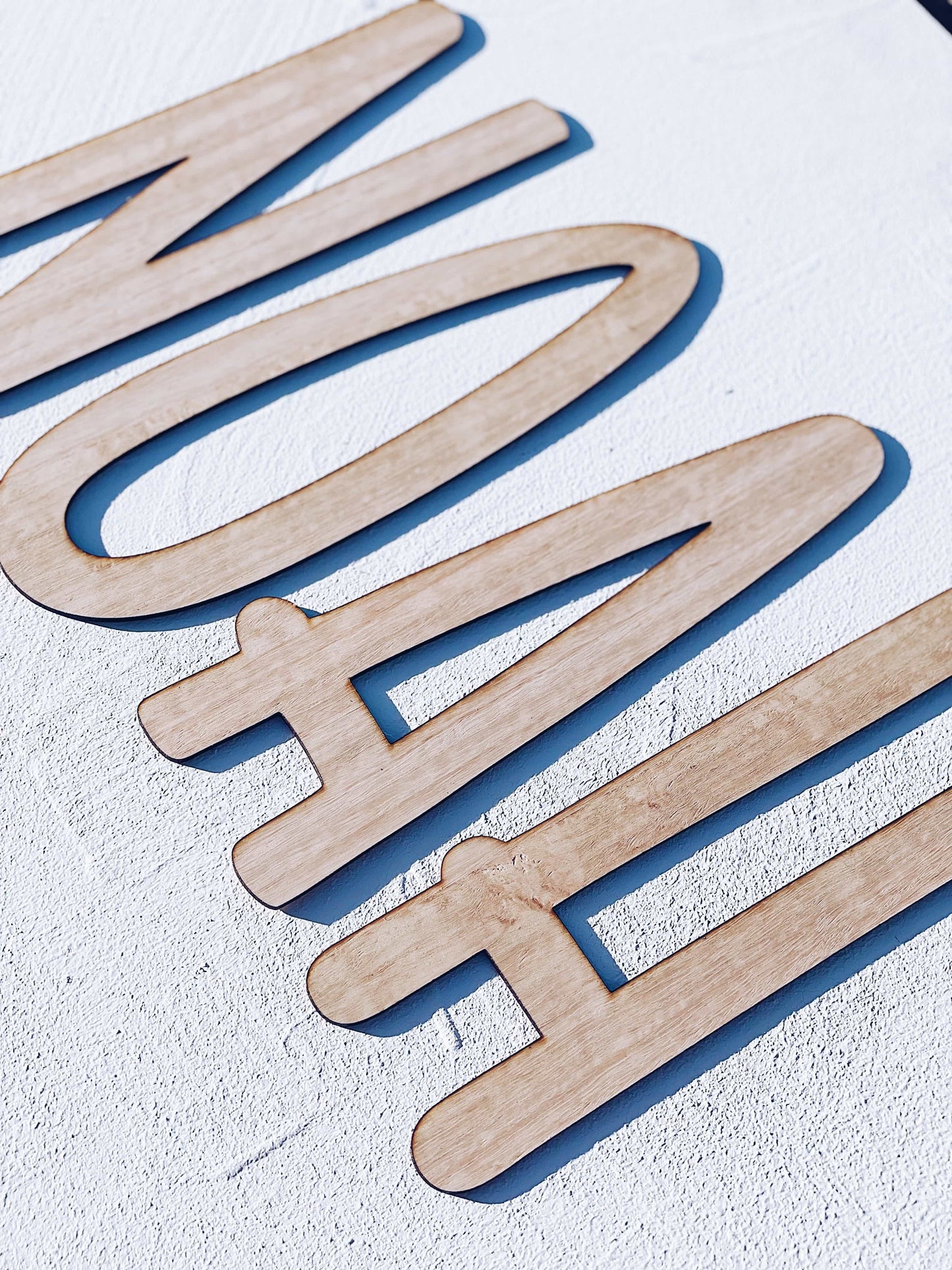 Ply Cut-Out Lettering